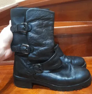 Botines Massimo Dutti piel hebillas