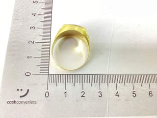 sello oro 18k con piedra con circonita