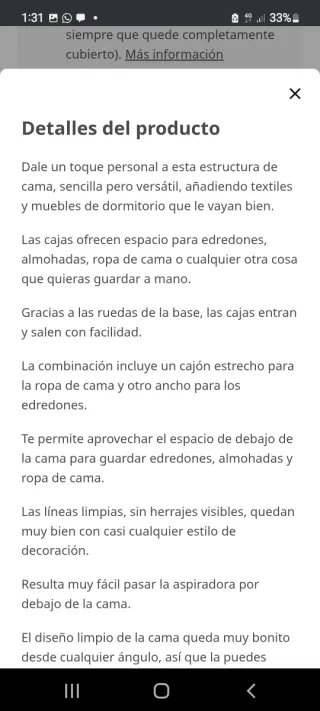 Cama individual con 2 cajones de almacenaje