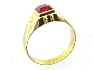 sello oro 18k con piedra