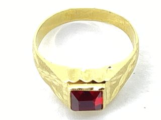 sello oro 18k con piedra