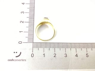sello oro 18k con piedra