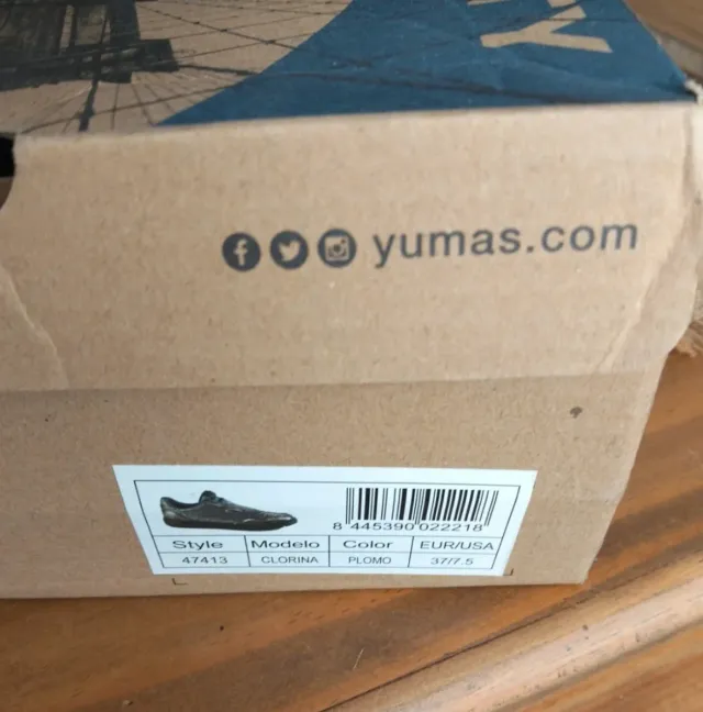 Zapatillas deportivas Yumas  plomo n° 37 etiqueta