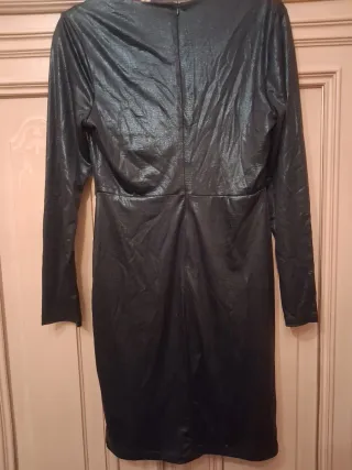 Abito donna nero metallizzato