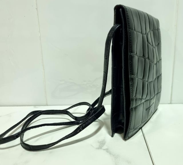 Bolsito de Piel Genuina Vintage - Negro