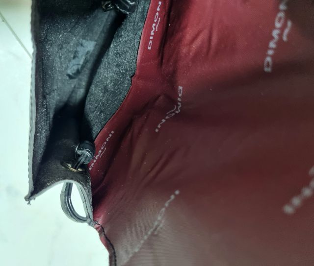 Bolsito de Piel Genuina Vintage - Negro