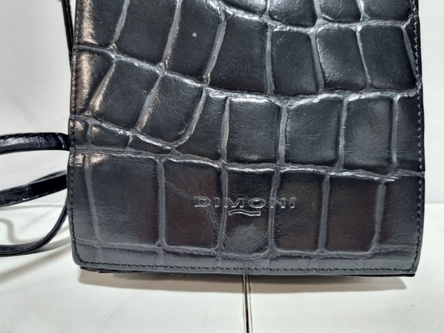 Bolsito de Piel Genuina Vintage - Negro