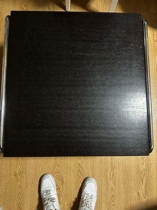 Mesa de centro cristal y metal