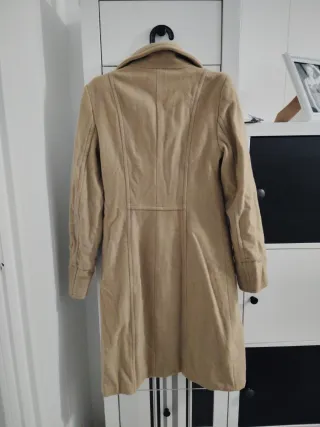 Abrigo paño beige