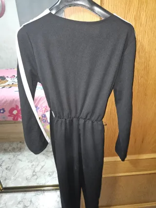 Mono M&S Negro con Raya Blanca
