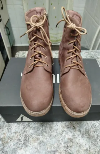 Botas antelina rosa palo.Pelo por dentro. Poco uso