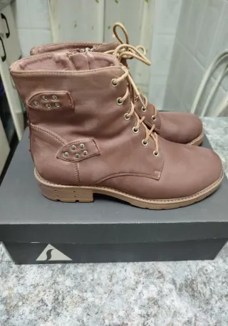 Botas antelina rosa palo.Pelo por dentro. Poco uso