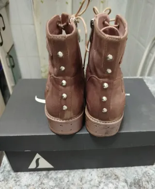 Botas antelina rosa palo.Pelo por dentro. Poco uso