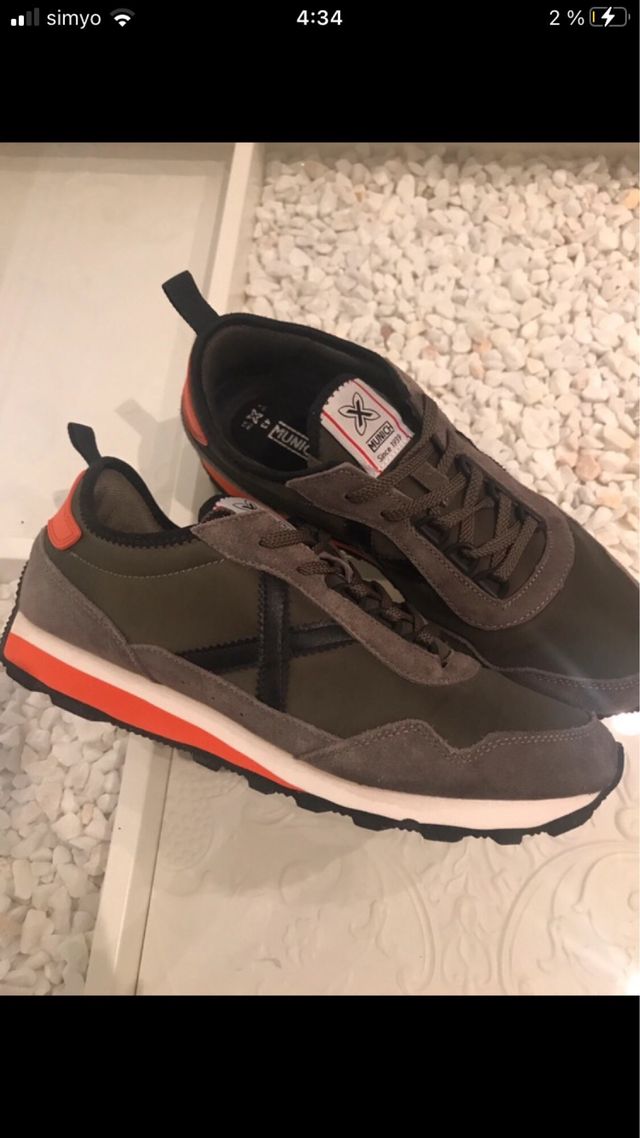 Zapatillas Munich grises y verdes