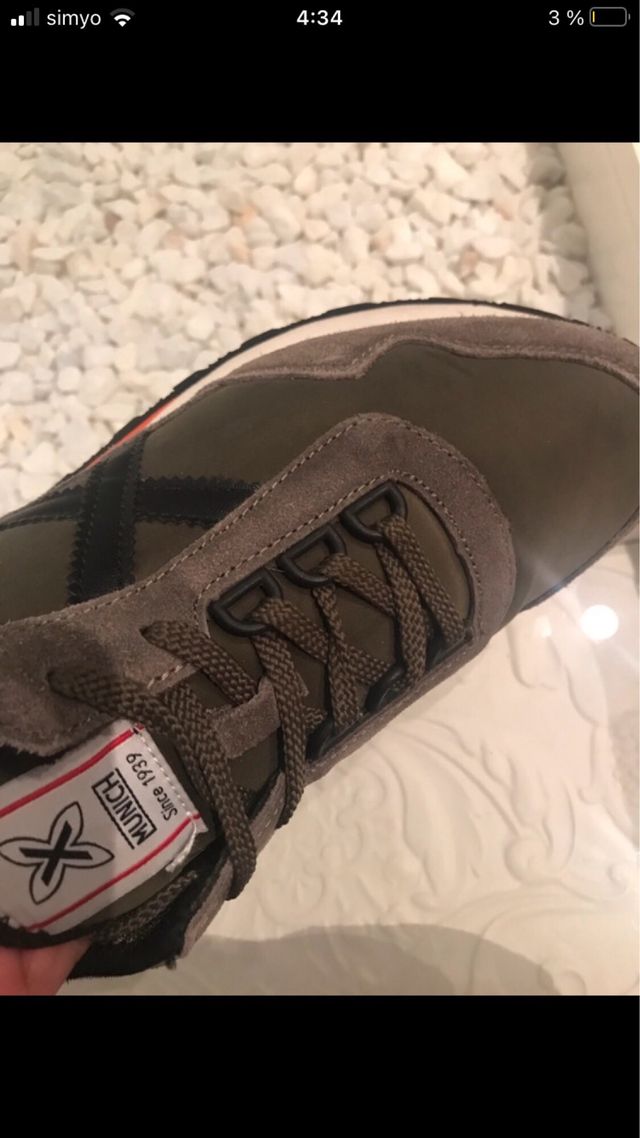 Zapatillas Munich grises y verdes