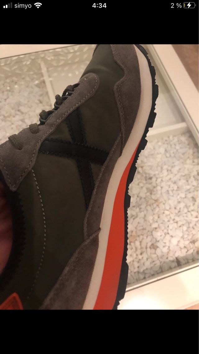 Zapatillas Munich grises y verdes