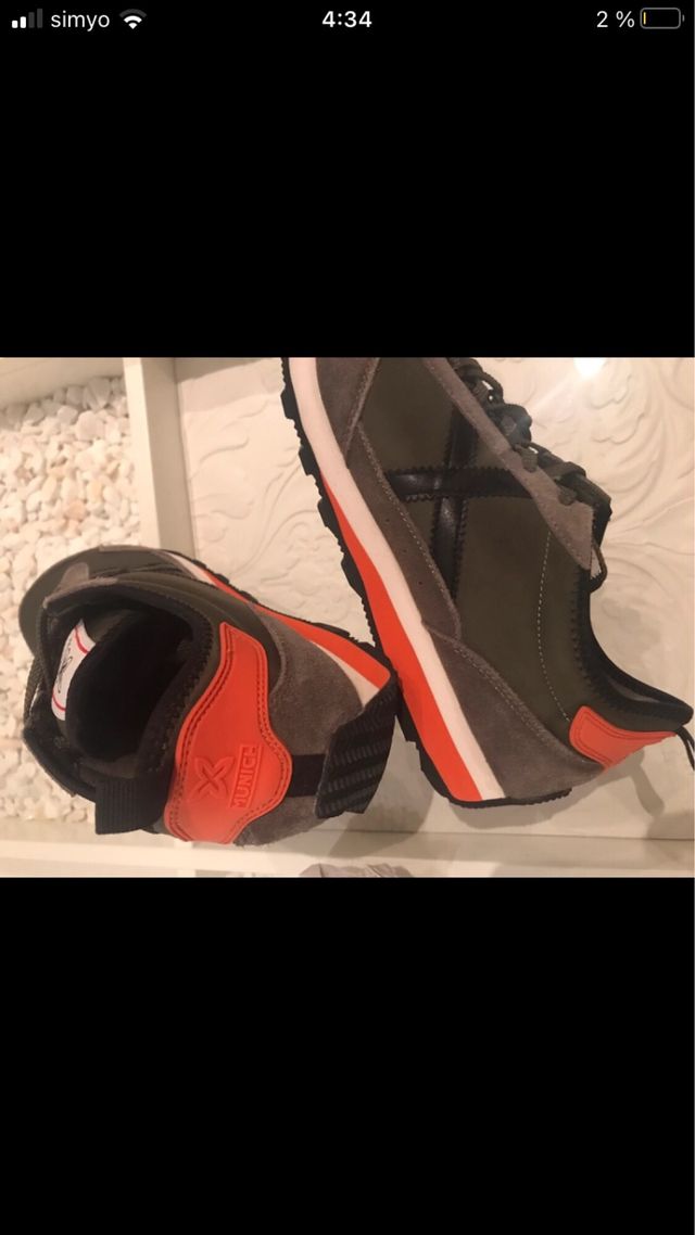 Zapatillas Munich grises y verdes