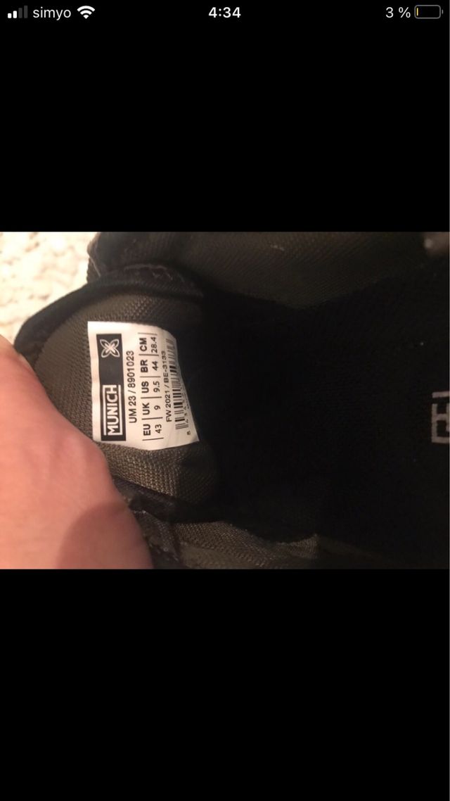 Zapatillas Munich grises y verdes