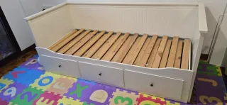 Cama nido IKEA blanca con cajones