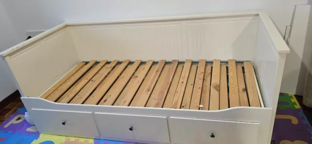 Cama nido IKEA blanca con cajones