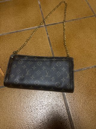 Bolso Cartera Estilo LV Marrón Dorado