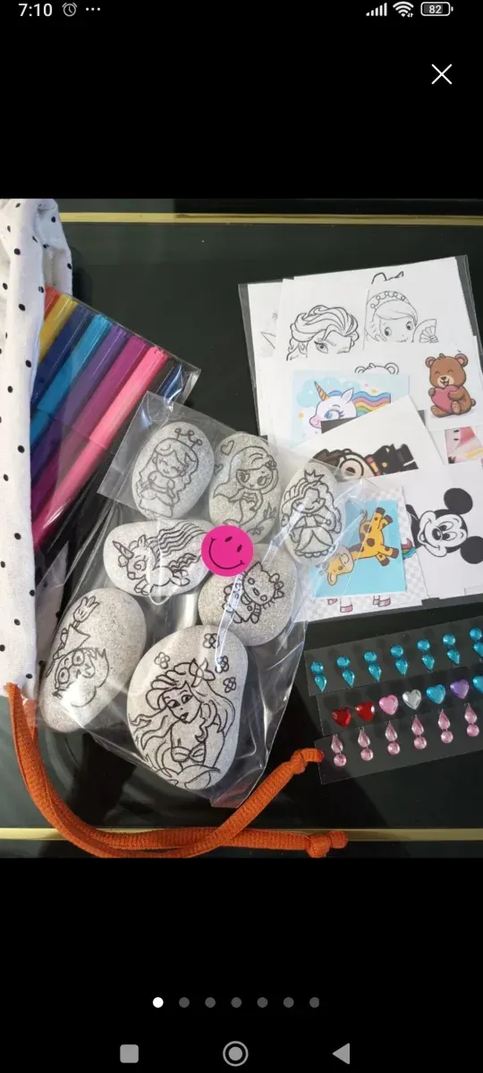 Kit para dar vida a piedras y dibujos.