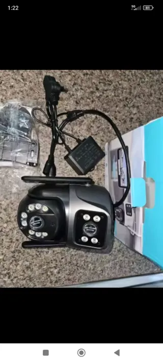 Cámara doble vigilancia exterior 8mp