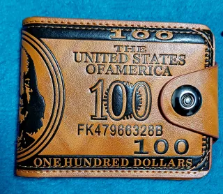 Billetera estilo billete 100 dólares