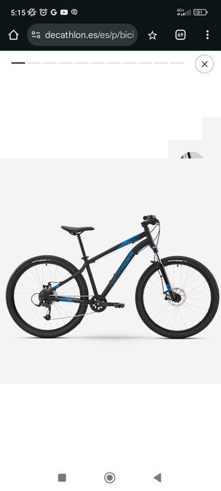 Bicicleta Montaña Negra y Azul