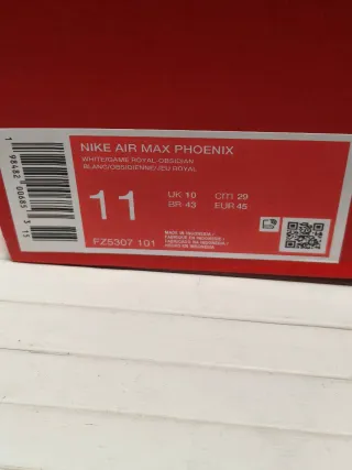 Nike Air Max Phoenix Talla 44 y 45 Azul Blanco