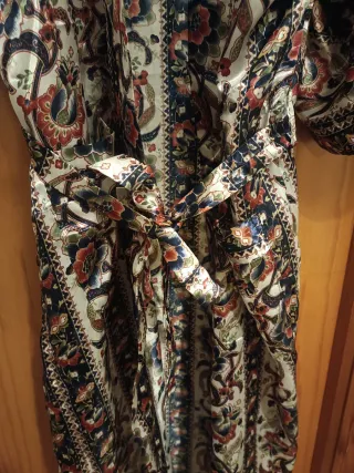 Bata de casa vintage estampada