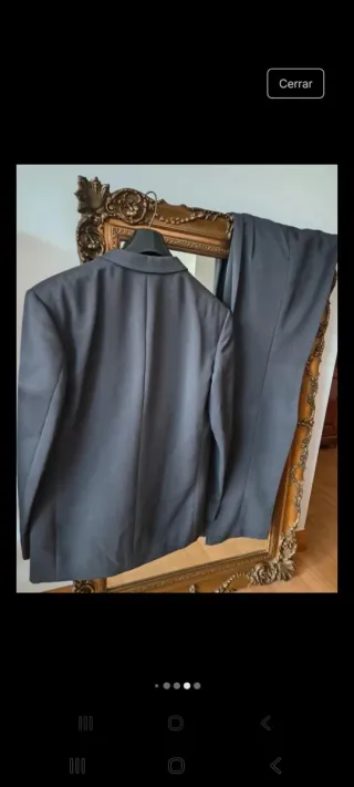 Traje de lana Virgen gris caballero