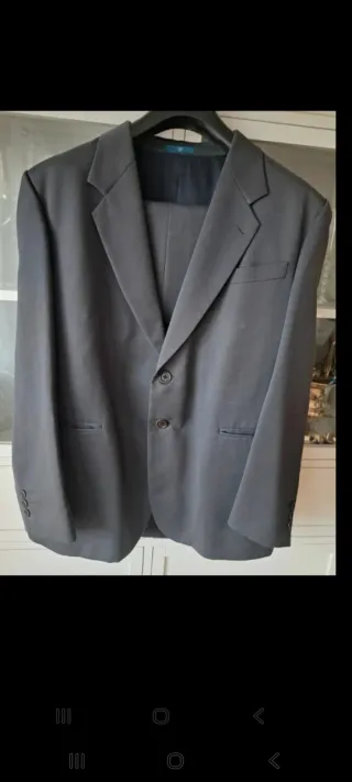 Traje de lana Virgen gris caballero