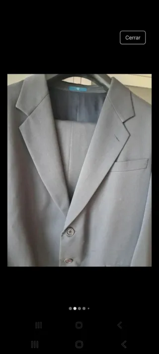 Traje de lana Virgen gris caballero