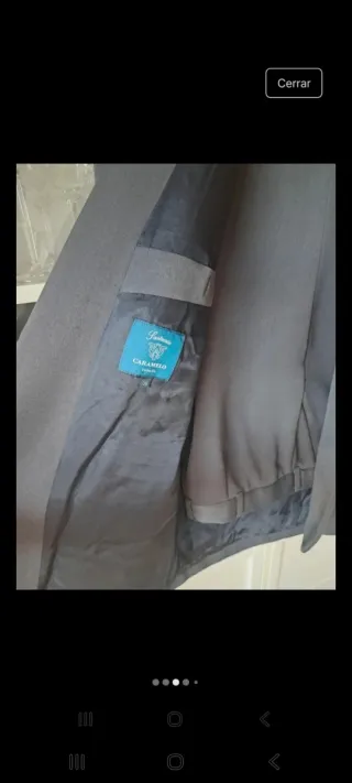 Traje de lana Virgen gris caballero