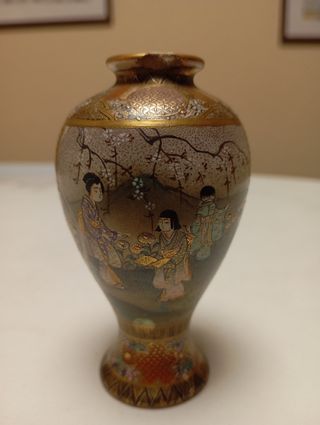 Jarrón Satsuma Samurai Meiji raro.