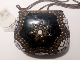 Bolso boho chic de fiesta o noche de mosaico