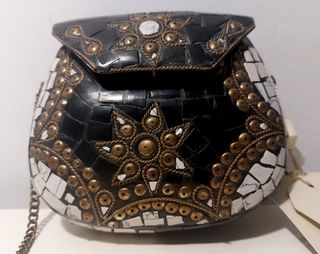 Bolso boho chic de fiesta o noche de mosaico