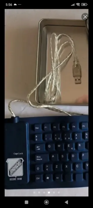Teclado Portátil de Silicona.Conenexión USB.