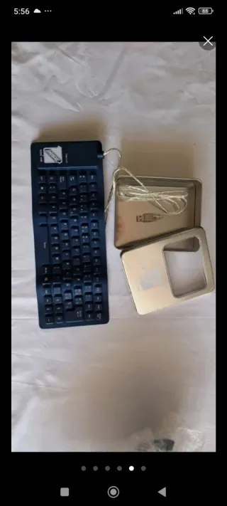 Teclado Portátil de Silicona.Conenexión USB.