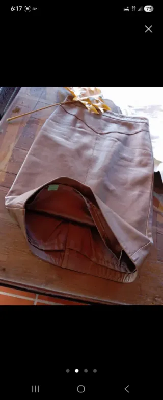 Falda de cuero original forrada