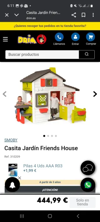 Casa Jardín Smoby Friends