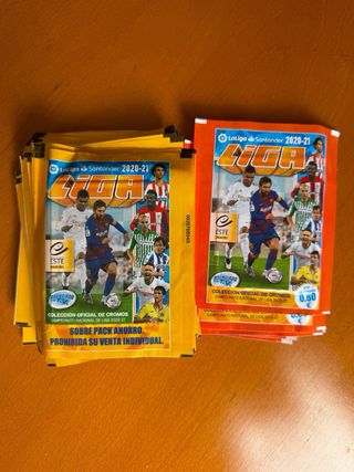 100 sobres fútbol LaLiga 2020-21 + Album