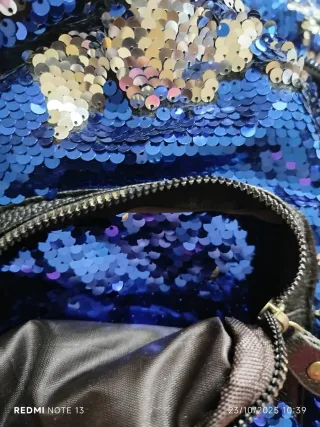 Borsetta bambina paillettes blu