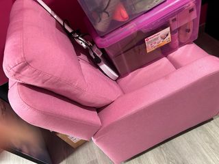 2 Sillas de Oficina Rosas con Ruedas