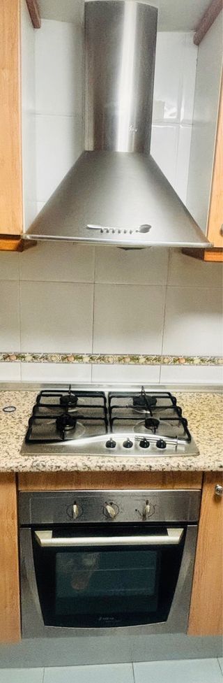 Campana extractora, hornilla y horno de cocina