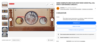 Monedas quinto centenario Carlos V - Plata y Oro