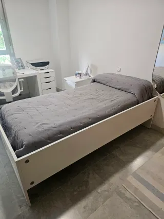 Cama Diván Ikea Blanca con 2 Cajones