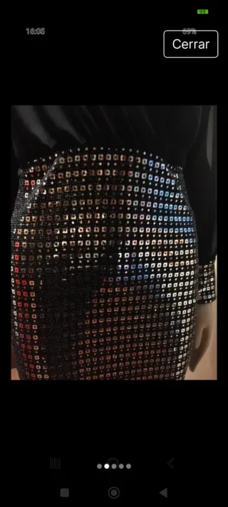 Vestido fiesta negro lentejuelas