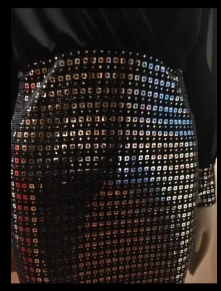 Vestido fiesta negro lentejuelas